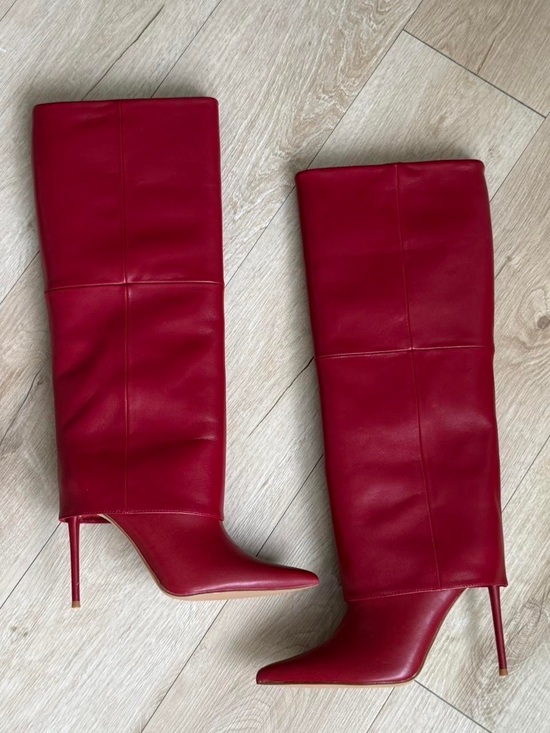 Steve Madden Shoes - Steve Madden Red Over-the-Knee Pointed Toe Stiletto Boots